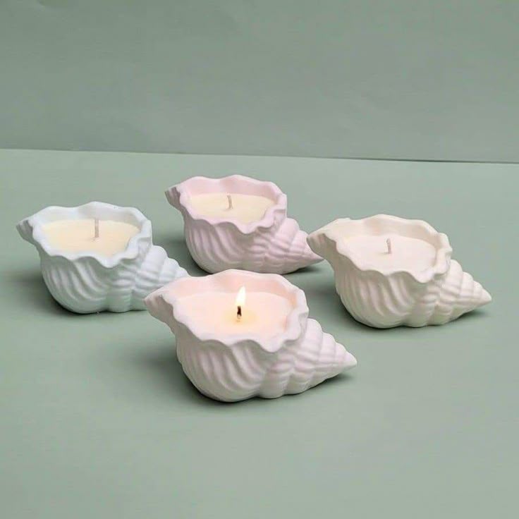 Shell Candle Jar – Lavender Signature Scent | 24-Hour Burn | Reusable Jar | Pack of 2