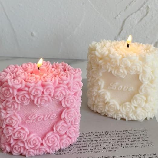 valentine s 3d rose shaped heart shaped candle love rose shape candles candle for wedding i love you candle
