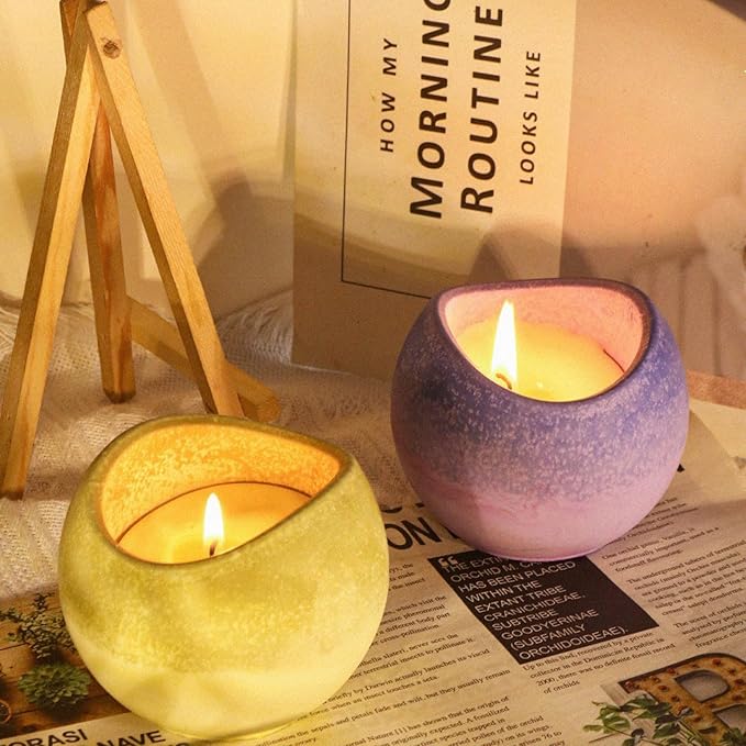 concrete gypsum bowl candle