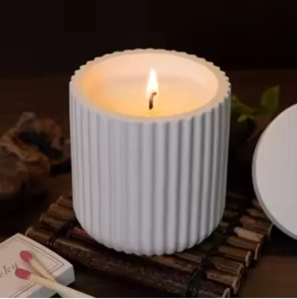 ylang ylang soy wax candle luxury concrete jar lid fragrance candles for home