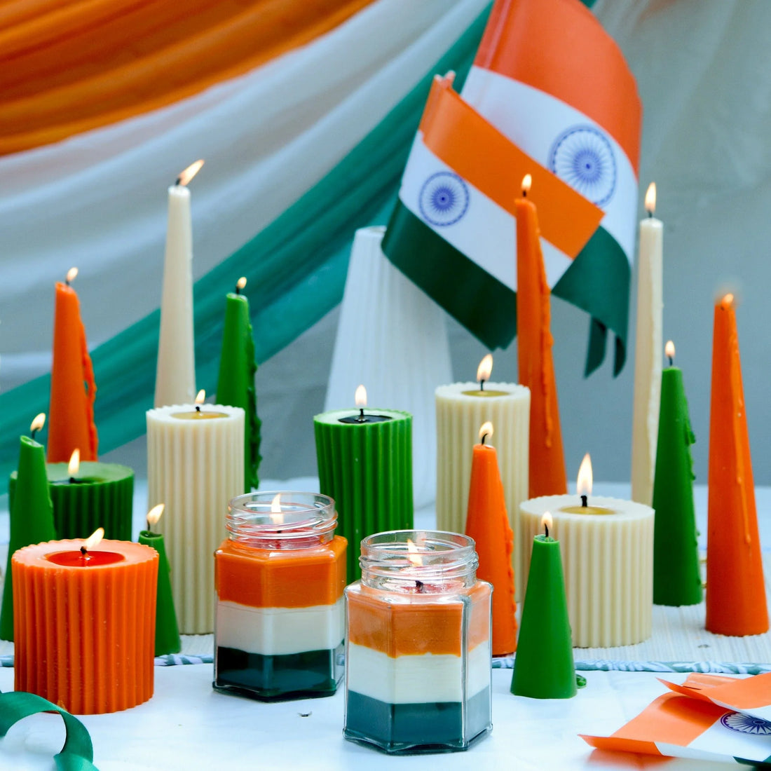 tiranga scented soy candle har ghar tiranga gift