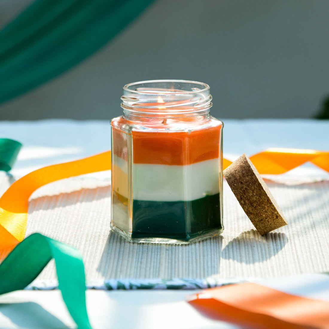 tiranga scented soy candle har ghar tiranga gift