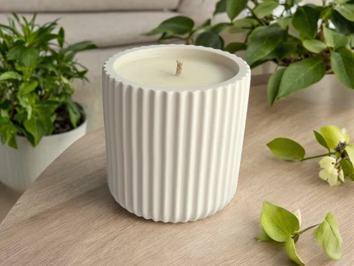ylang ylang soy wax candle luxury concrete jar lid fragrance candles for home