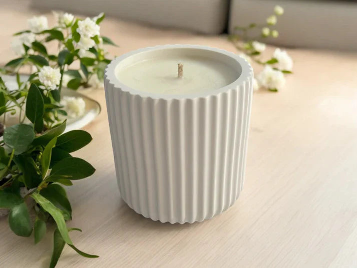 ylang ylang soy wax candle luxury concrete jar lid fragrance candles for home