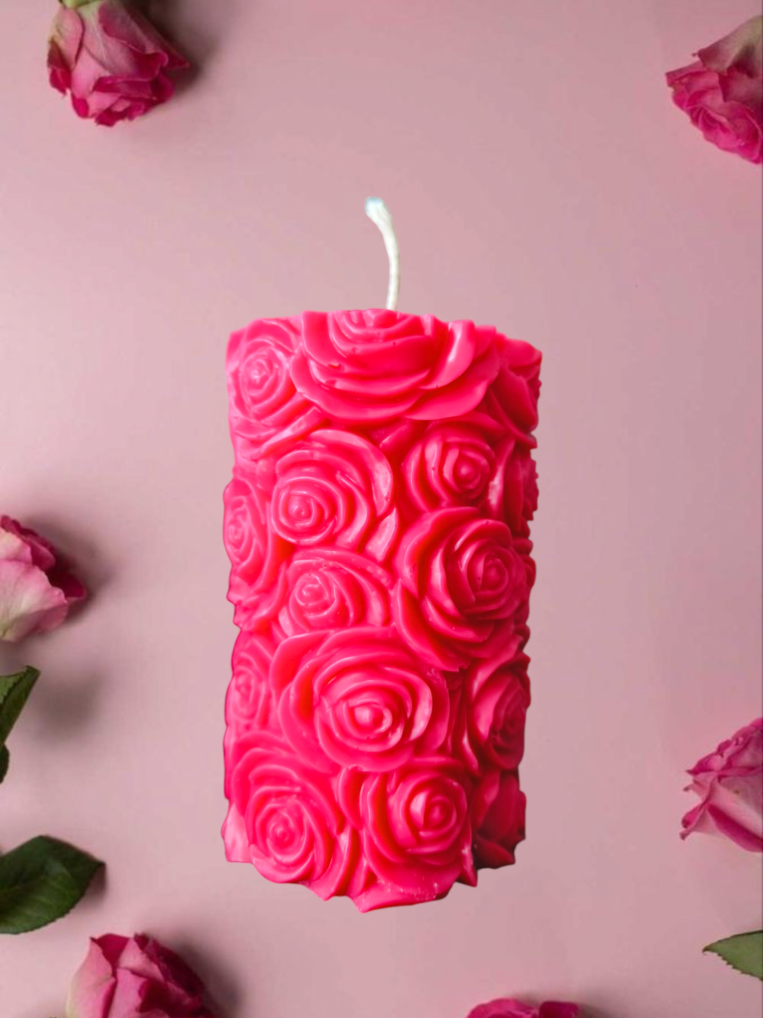 valentines day rose pillar candle rose candle