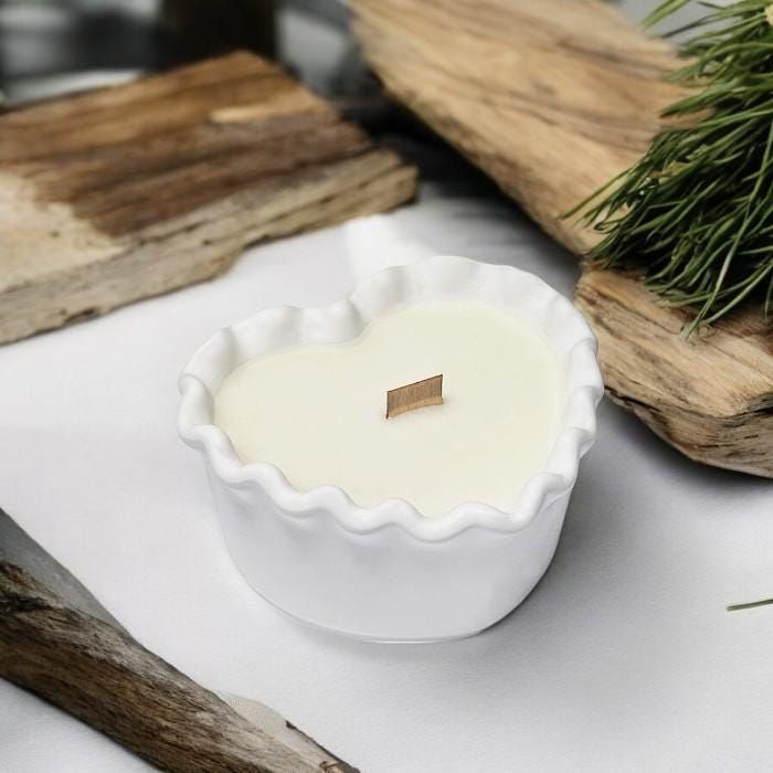 scented heart candle concrete gypsum heart candle