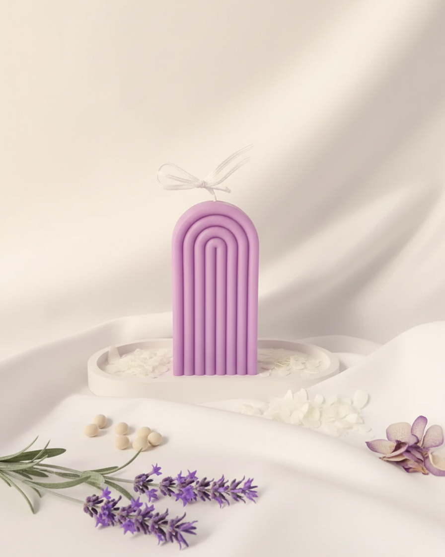 rainbow arch soy wax hand poured aromatherapy candle india karessa candles