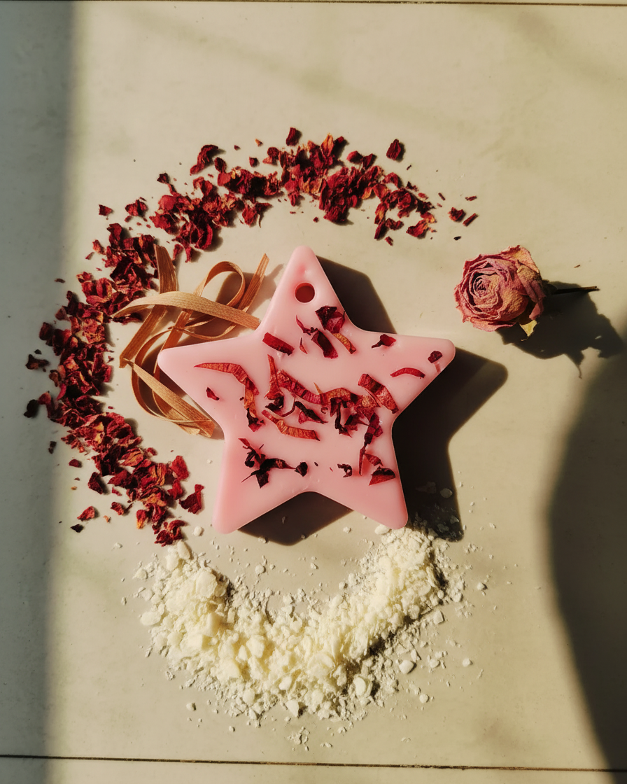 valentines star sachet rose fragrance tablet india karessa candles