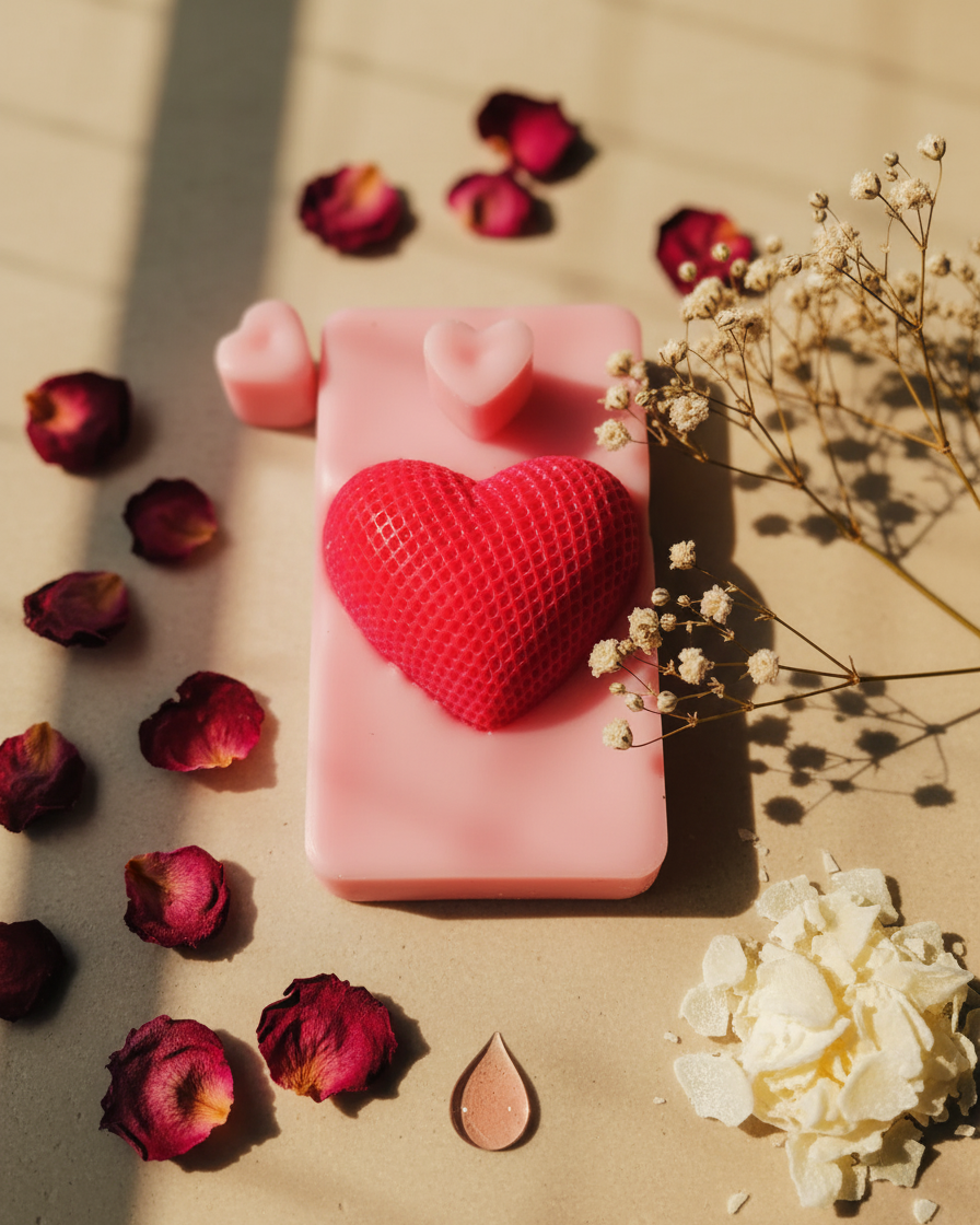 scented wax sachet 3d heart fragrance tablet india karessa candles