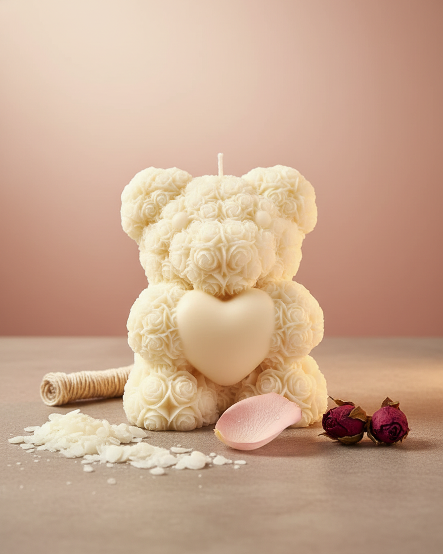 big teddy bear candle large valentines premium gift india karessa candles