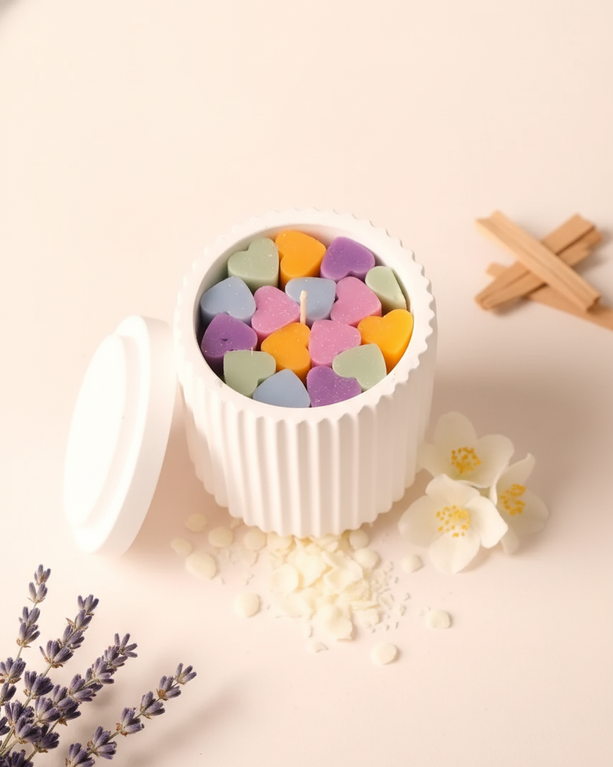 soy wax hearts candle luxury concrete jar with lid india karessa candles