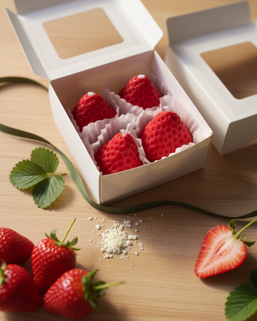 strawberry candles pack of 4 scented soy wax india karessa candles