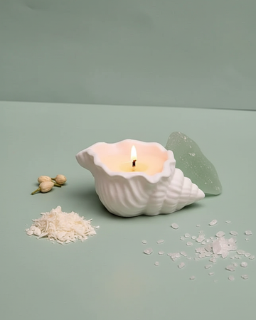 shell candle jar lavender 24 hour burn pack of 2 reusable india karessa candles