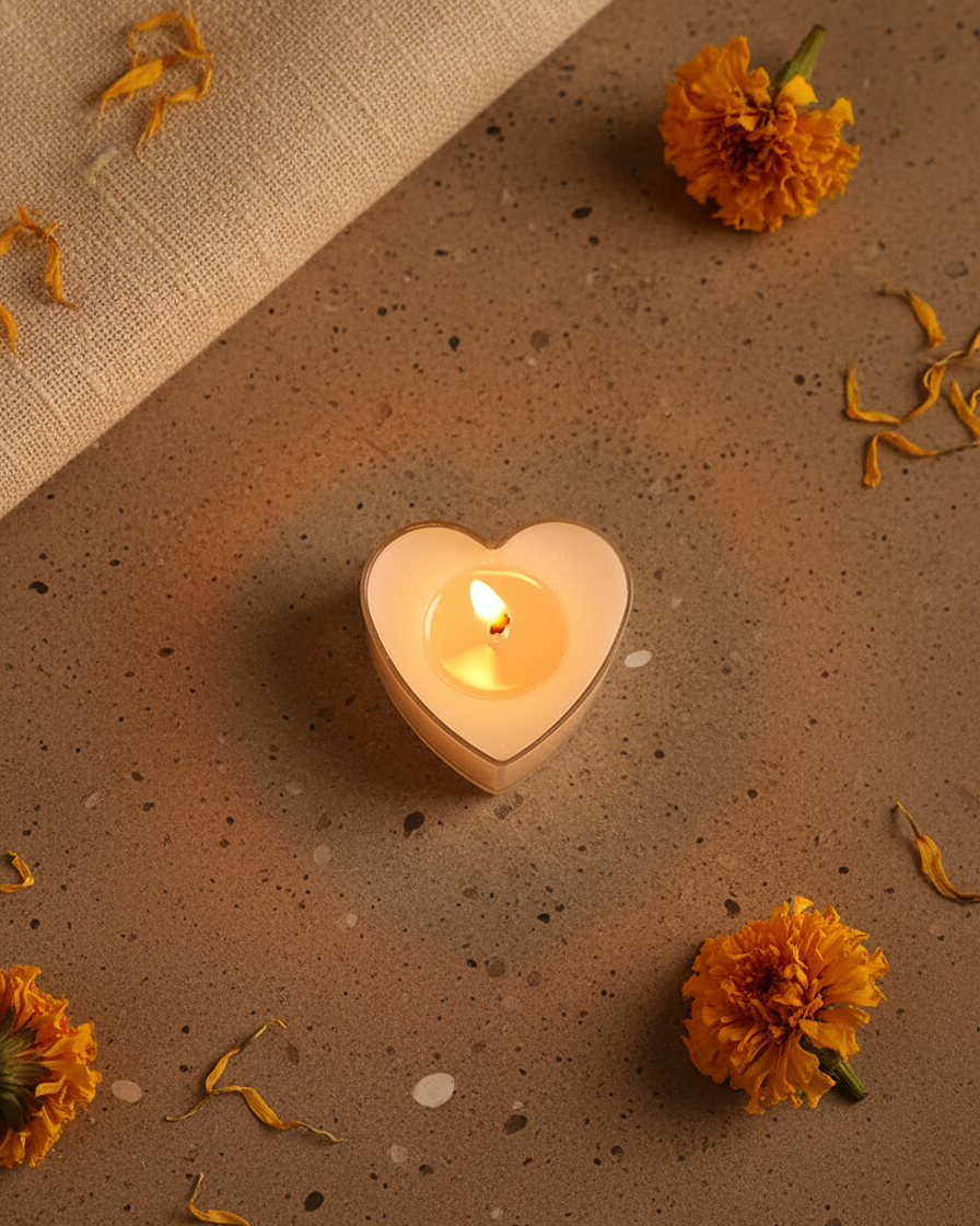 rose heart shaped tealight candles pack of 10 50 india karessa candles