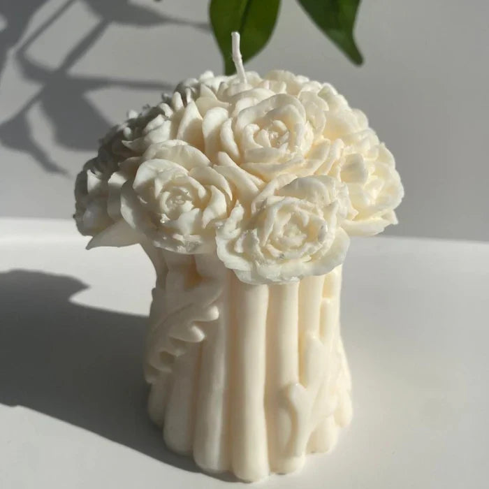 bouquet of flowers candle rose bouquet candle valentines day gift lemongrass scented