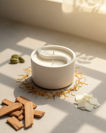 yin yang concrete gypsum candle balance harmony spiritual india karessa candles