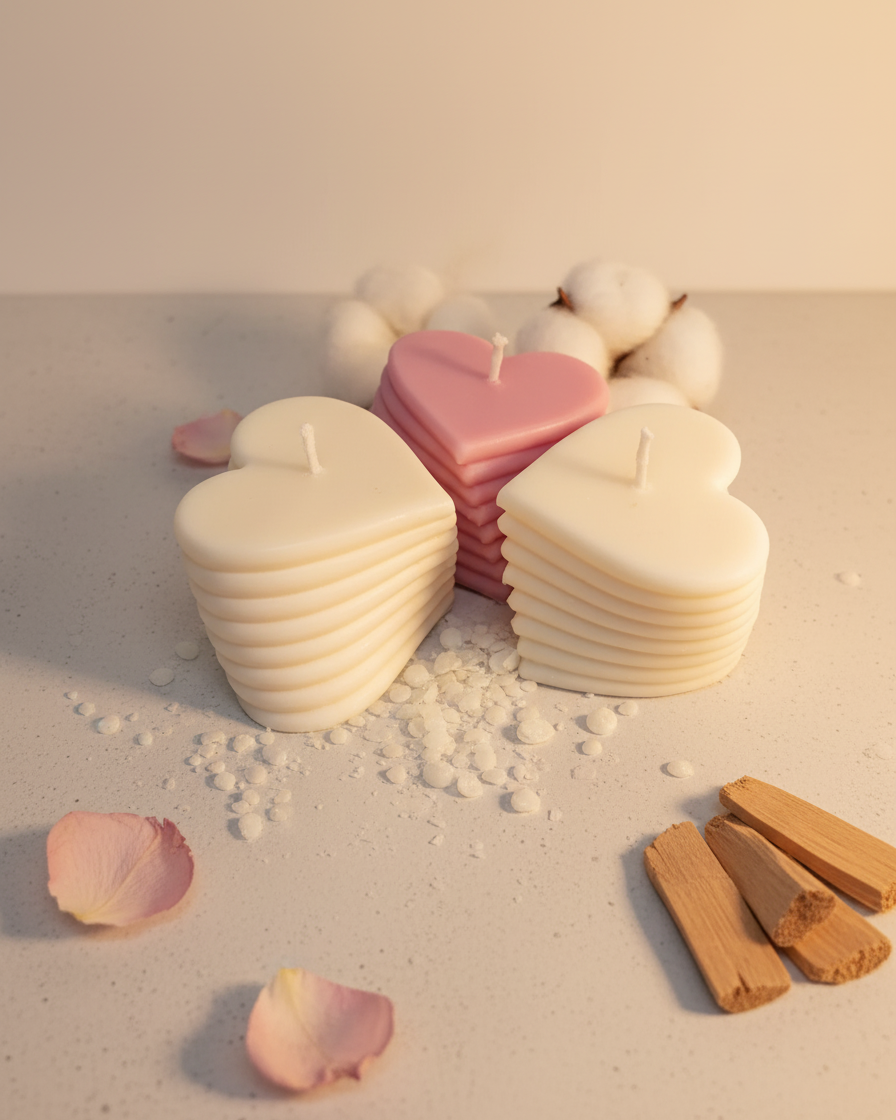 wave twisted 3d pillar candle sculptural soy wax india karessa candles