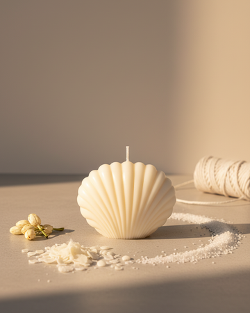 pillar shell candle organic soy wax handmade india karessa candles