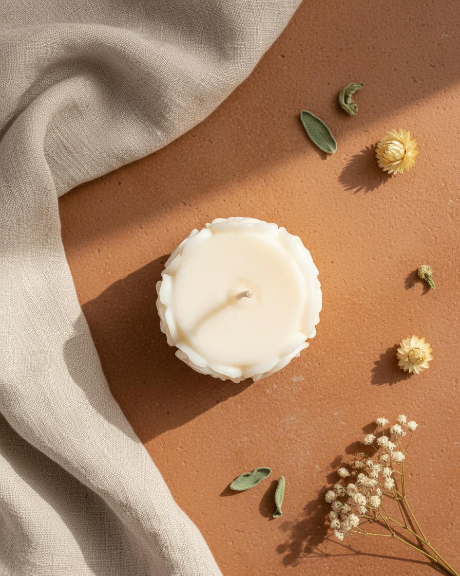 rose flower column candle romantic valentines soy wax india karessa candles