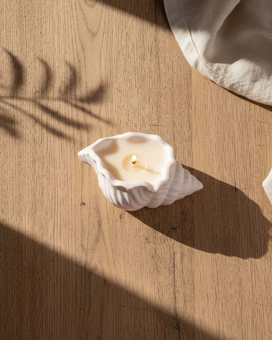 shell candle jar lavender 24 hour burn pack of 2 reusable india karessa candles