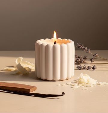 ribbed jar soy wax candle housewarming gift india karessa candles