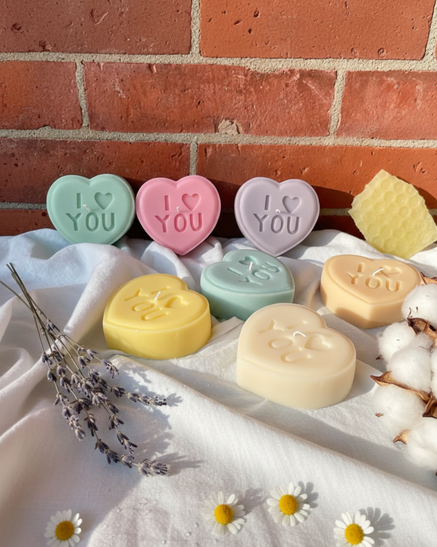 i love you heart candle valentines special soy wax india karessa candles
