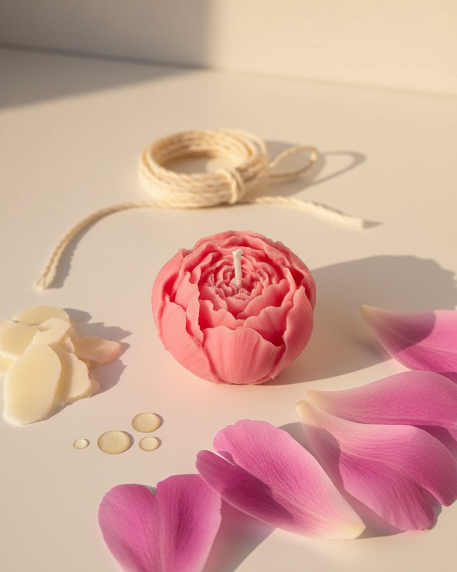 rose candle gift set pack of 6 soy wax india karessa candles