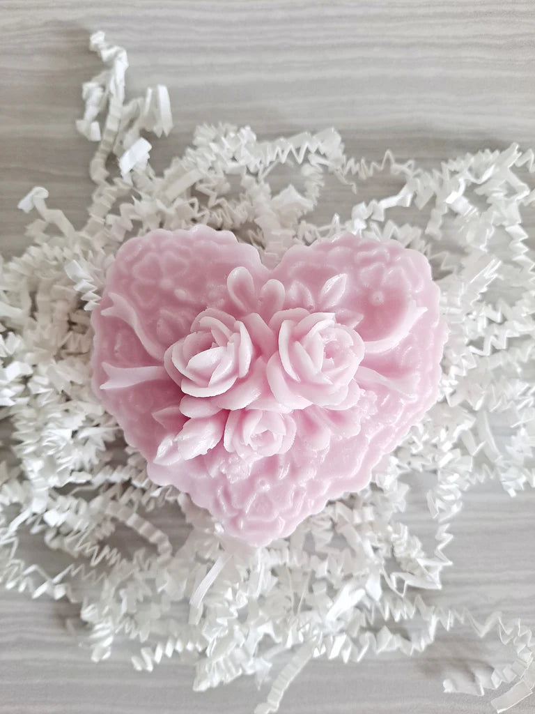 scented heart candle rose heart candle