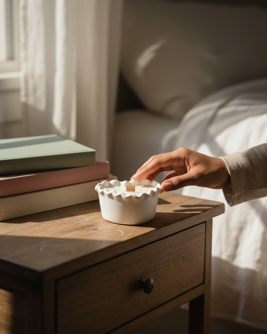 scented heart candle concrete gypsum jar soy wax india karessa candles