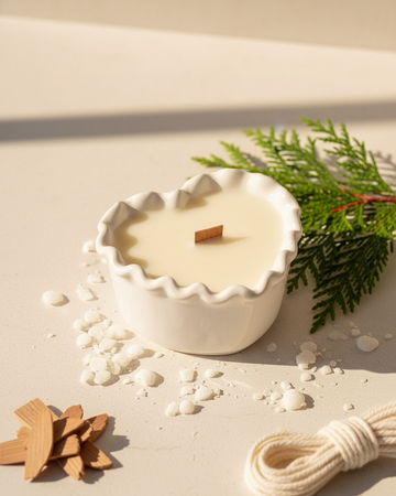 scented heart candle concrete gypsum jar soy wax india karessa candles