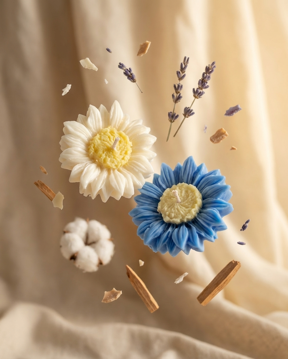 floating sunflower candles pack of 6 soy wax india karessa candles