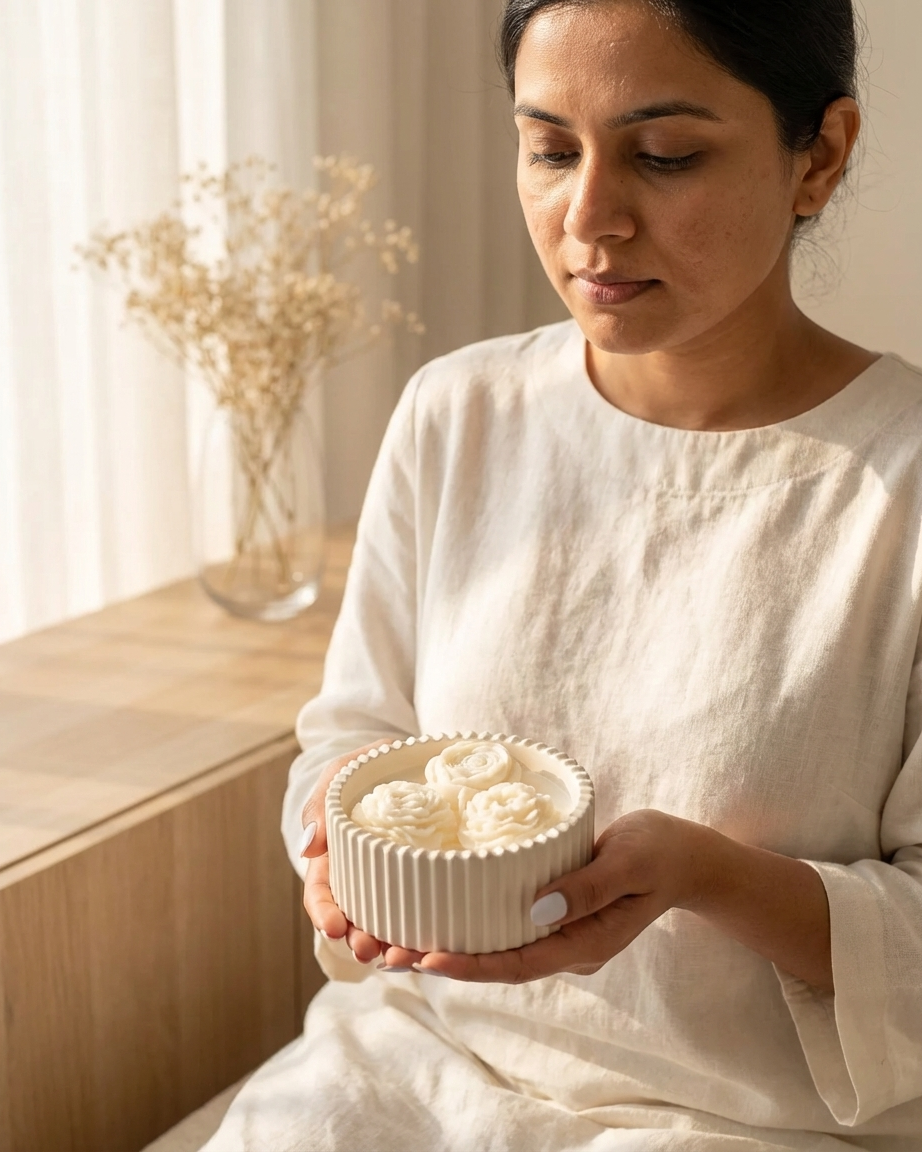 flower jar soy wax scented gifting candle india karessa candles