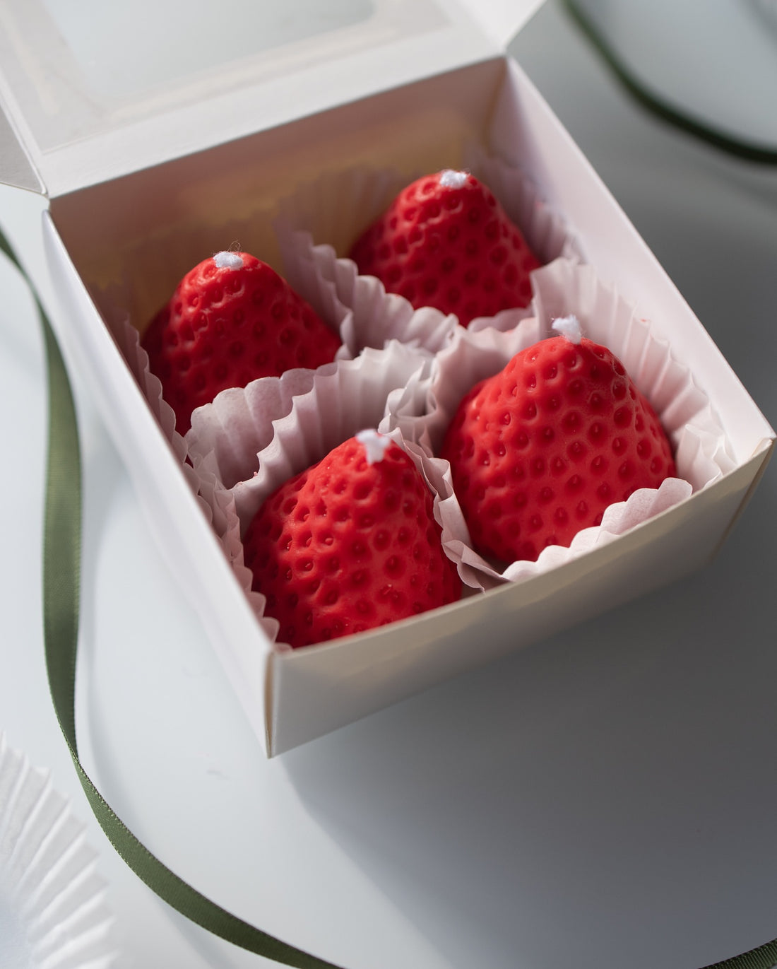 Strawberry Candles Pack of 4