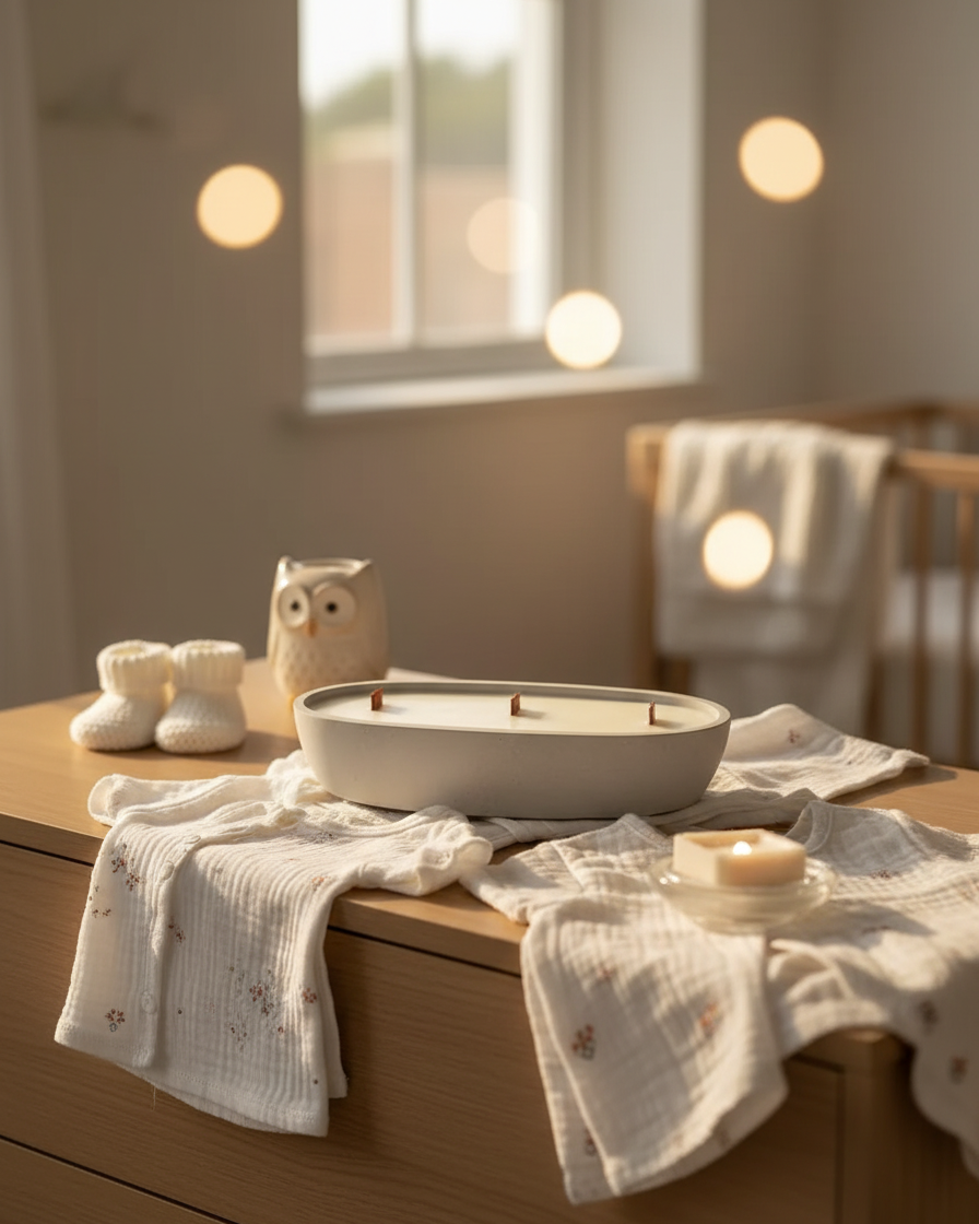 daisy dreamlight boat candle luxury floral concrete jar india karessa candles