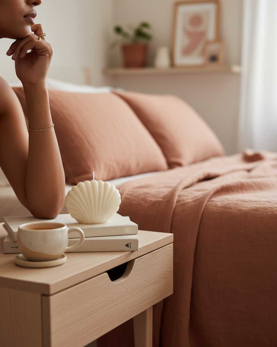 pillar shell candle organic soy wax handmade india karessa candles