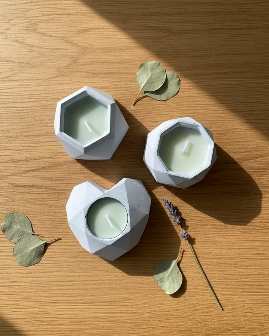 pack of 3 concrete jar soy wax candles best value india karessa candles