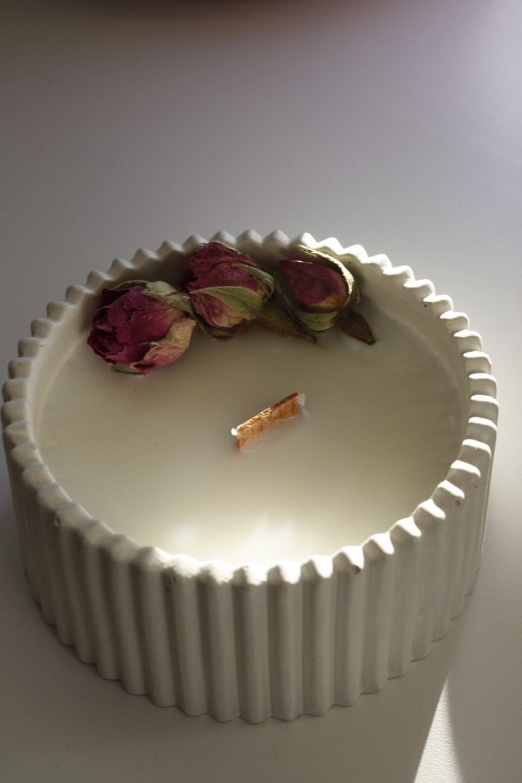 Scented Rose candle jar Candle without lid Concrete Gypsum Jar Candle Pure Soy Wax Candle Premium Candles Valentine's Candles