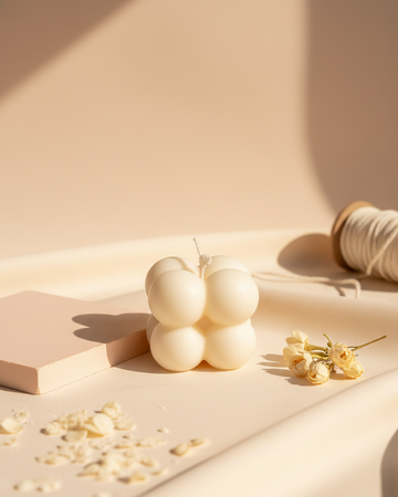 small bubble candle soy wax aesthetic india karessa candles