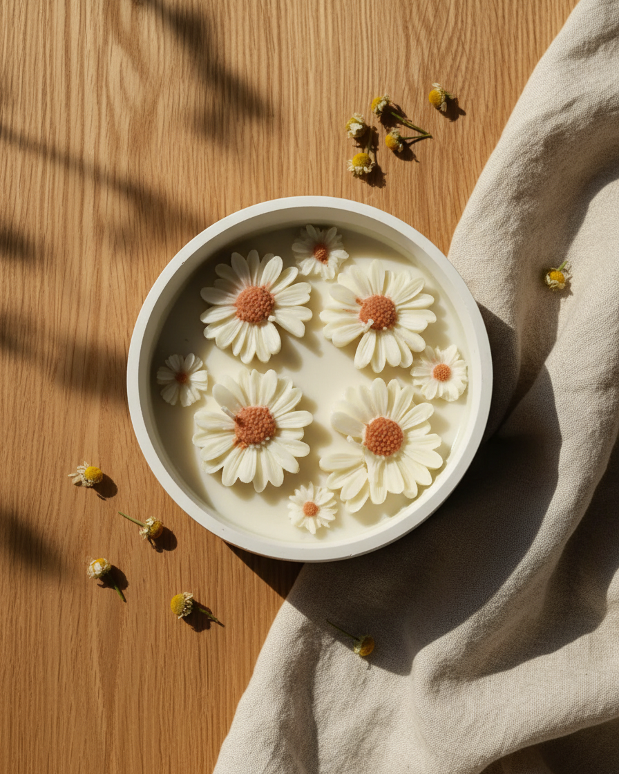 concrete urli bowl floral top soy wax candle premium centrepiece india karessa candles