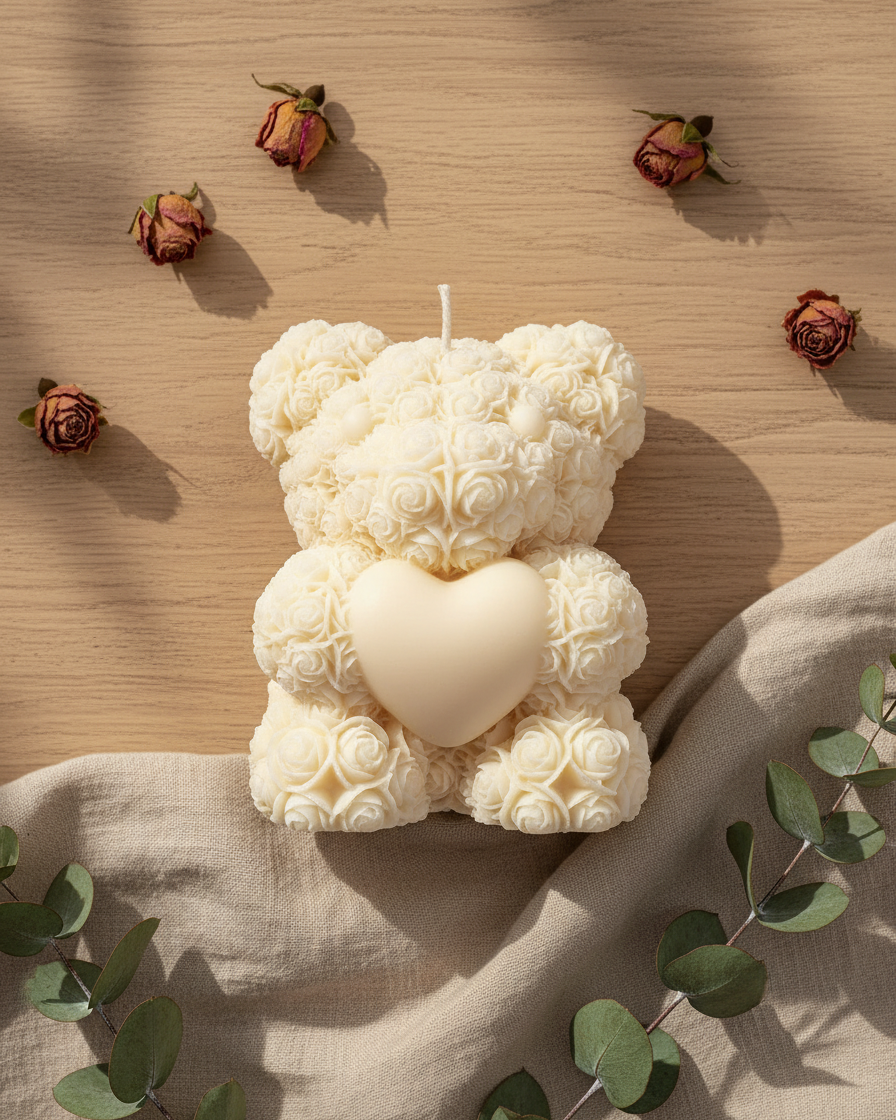 big teddy bear candle large valentines premium gift india karessa candles