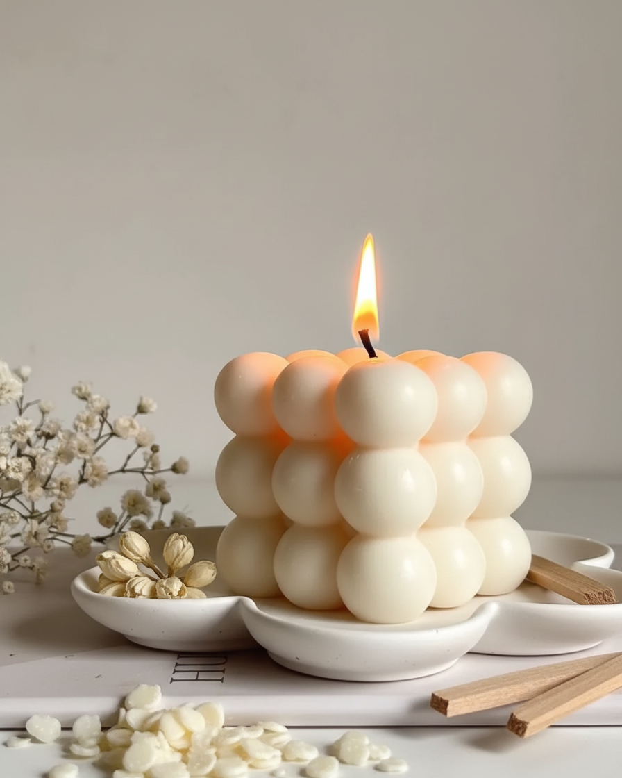 big bubble candle large soy wax scented india karessa candles