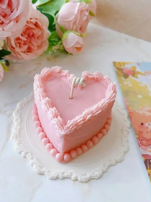 Heart Shaped Cake Candle Dessert candle Birthday cake Decorative Candle Anniversary gift