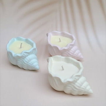 Shell Candle Jar – Lavender Signature Scent | 24-Hour Burn | Reusable Jar | Pack of 2