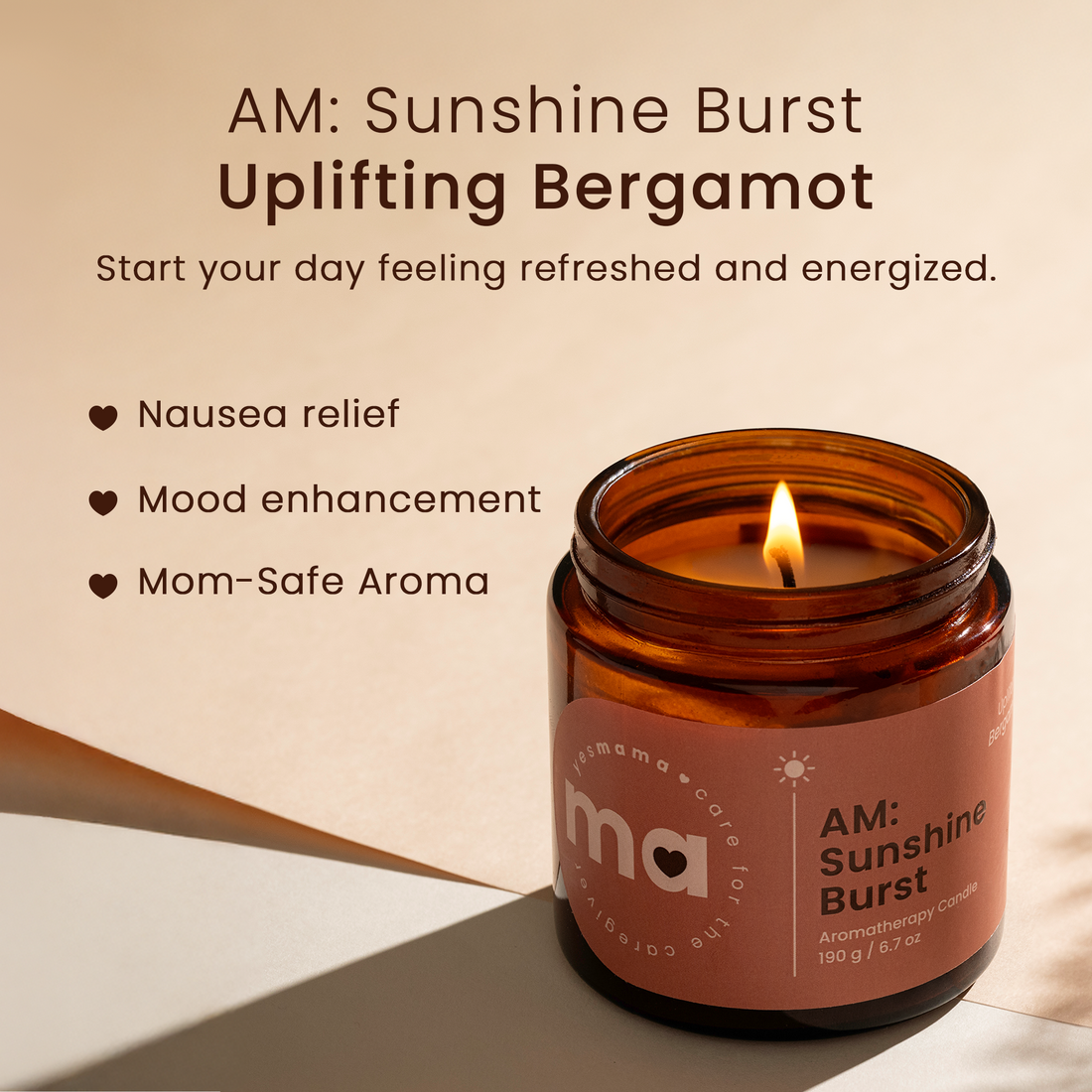 am sunshine burst aromatherapy scented candle