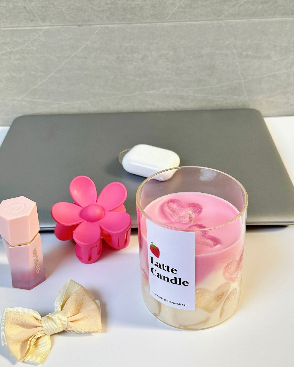 valentines day jar candles heart candle fruit latte candle