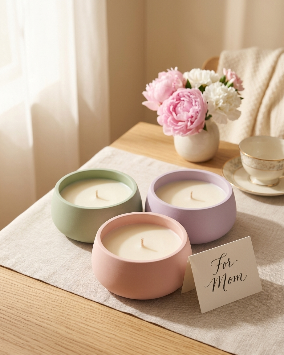 3D bow ribbon shaped concrete candle bowl gypsum vessel soy wax empty open vessel candle making raw material wholesale India
