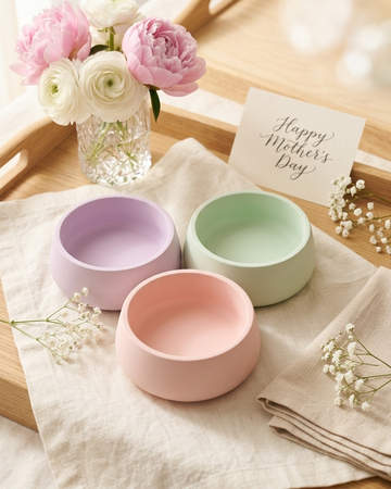 3D bow ribbon shaped concrete candle bowl gypsum vessel soy wax empty open vessel wholesale bulk order India