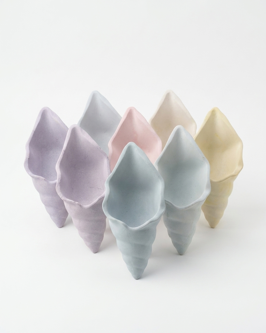 Shell shaped gypsum jar wholesale 40g 50g wax capacity candle making India