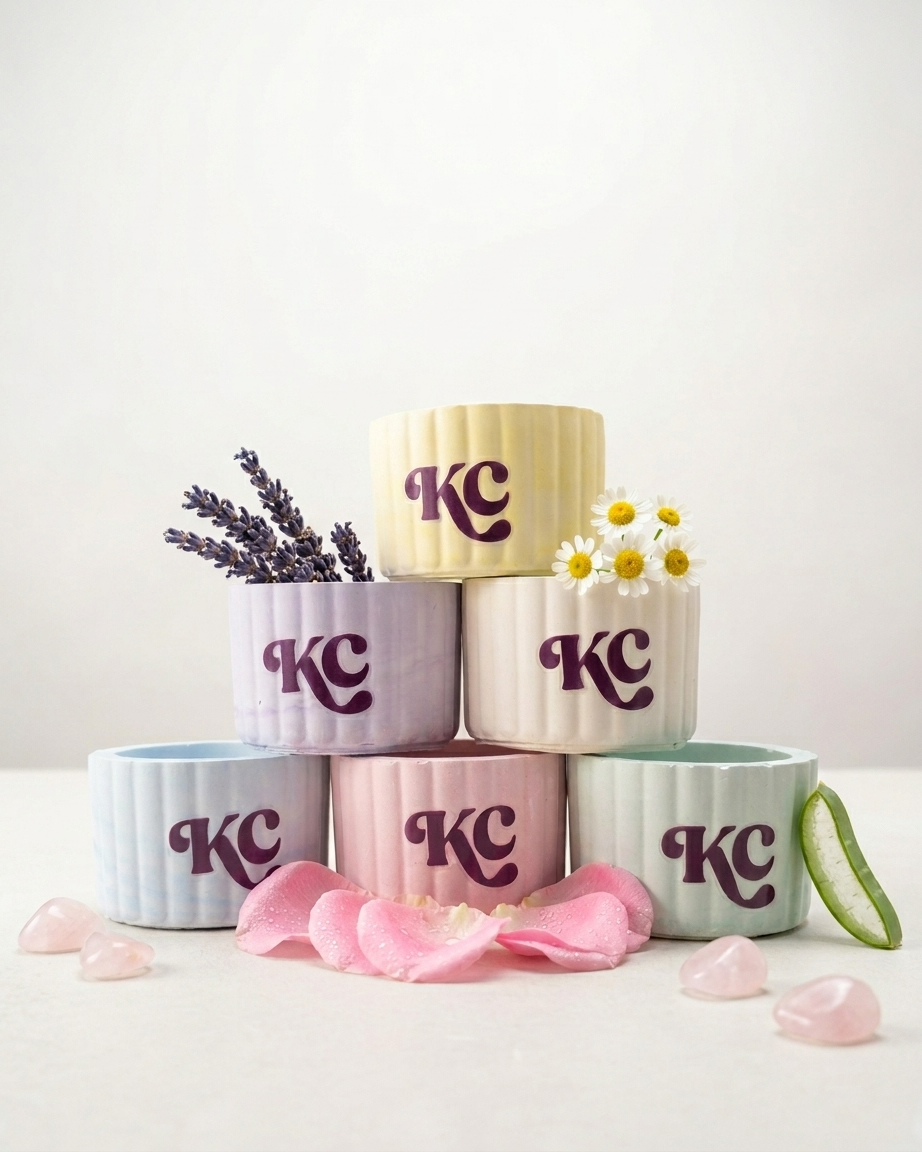 Wholesale round ribbed concrete tealight jar candle making holder supplier India