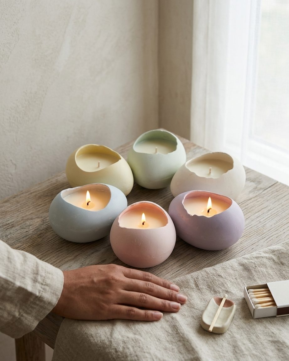 Wholesale concrete shoe egg jar novelty gifting candle making vessel India